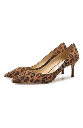 Женские замшевые туфли romy 60 JIMMY CHOO леопардового цвета по цене 48100 руб., арт. R0MY 60/LPU | Фото 1 Женские замшевые туфли romy 60 JIMMY CHOO леопардового цвета, арт. R0MY 60/LPU | Фото 1