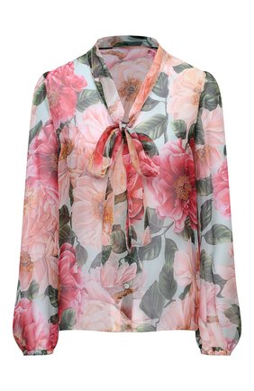 Женская шелковая блузка DOLCE & GABBANA розового цвета по цене 83700 руб., арт. F5N70T/IS1E4 | Фото 1 Женская шелковая блузка DOLCE & GABBANA розового цвета, арт. F5N70T/IS1E4 | Фото 1