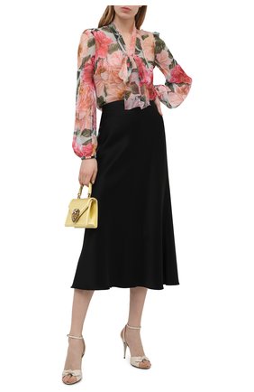 Женская шелковая блузка DOLCE & GABBANA розового цвета по цене 83700 руб., арт. F5N70T/IS1E4 | Фото 2 Женская шелковая блузка DOLCE & GABBANA розового цвета, арт. F5N70T/IS1E4 | Фото 2
