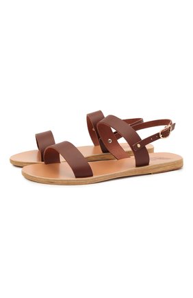 Женские кожаные сандалии clio ANCIENT GREEK SANDALS темно-коричневого цвета по цене 13500 руб., арт. CLI0/CHESTNUT | Фото 1 Женские кожаные сандалии clio ANCIENT GREEK SANDALS темно-коричневого цвета, арт. CLI0/CHESTNUT | Фото 1