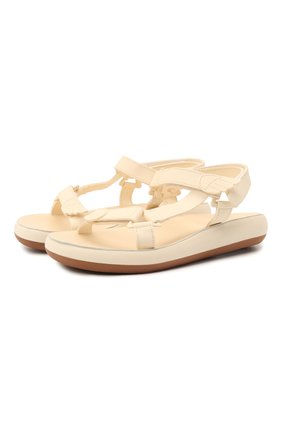 Женские кожаные сандалии poria ANCIENT GREEK SANDALS бежевого цвета по цене 20850 руб., арт. P0RIA C0MF0RT/0FF WHITE | Фото 1 Женские кожаные сандалии poria ANCIENT GREEK SANDALS бежевого цвета, арт. P0RIA C0MF0RT/0FF WHITE | Фото 1