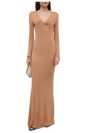 Женское платье из вискозы TOM FORD бежевого цвета по цене 234500 руб., арт. ABJ543-FAX162 | Фото 2 Женское платье из вискозы TOM FORD бежевого цвета, арт. ABJ543-FAX162 | Фото 2