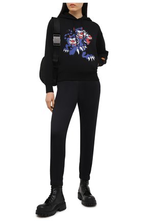 Женский хлопковое худи KENZO черного цвета по цене 32850 руб., арт. FB52SW8744ML | Фото 2 Женский хлопковое худи KENZO черного цвета, арт. FB52SW8744ML | Фото 2