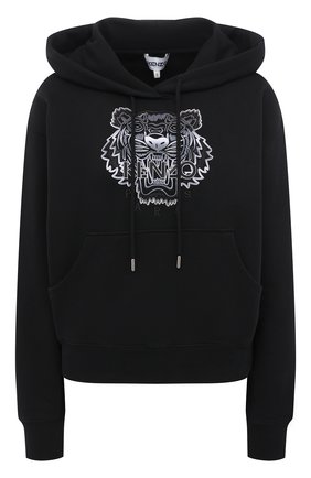 Женский хлопковое худи KENZO черного цвета по цене 32850 руб., арт. FB52SW7824XG | Фото 1 Женский хлопковое худи KENZO черного цвета, арт. FB52SW7824XG | Фото 1