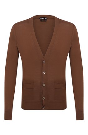 Мужской шерстяной кардиган TOM FORD коричневого цвета по цене 120500 руб., арт. BWM94/TFK155 | Фото 1 Мужской шерстяной кардиган TOM FORD коричневого цвета, арт. BWM94/TFK155 | Фото 1 (Мужское Кросс-КТ: Кардиган-одежда; Длина (для топов): Стандартные; Стили: Кэжуэл; Материал внешний: Шерсть; Рукава: Длинные)