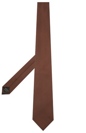 Мужской шелковый галстук BRIONI коричневого цвета, арт. 062I00/08435 | Фото 2 (Материал: Текстиль, Шелк; Принт: Без принта; Региональные ограничения белый список (Axapta Mercury): RU)