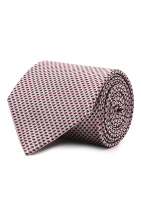 Мужской шелковый галстук BRIONI сиреневого цвета, арт. 062I00/P0427 | Фото 1 (Материал: Текстиль, Шелк; Принт: С принтом)