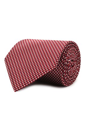 Мужской шелковый галстук BRIONI красного цвета, арт. 062I00/P0427 | Фото 1 (Принт: С принтом; Материал: Текстиль, Шелк; Региональные ограничения белый список (Axapta Mercury): RU)
