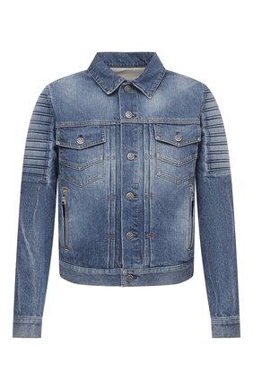 Мужская джинсовая куртка BALMAIN синего цвета по цене 162500 руб., арт. VH1TC016/014D | Фото 1 Мужская джинсовая куртка BALMAIN синего цвета, арт. VH1TC016/014D | Фото 1