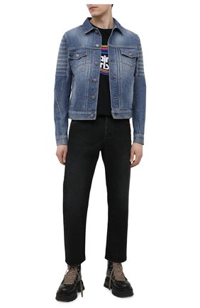 Мужская джинсовая куртка BALMAIN синего цвета по цене 162500 руб., арт. VH1TC016/014D | Фото 2 Мужская джинсовая куртка BALMAIN синего цвета, арт. VH1TC016/014D | Фото 2