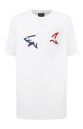 Мужская хлопковая футболка PAUL&SHARK белого цвета по цене 18750 руб., арт. 21411040/C00/3XL-6XL | Фото 1 Мужская хлопковая футболка PAUL&SHARK белого цвета, арт. 21411040/C00/3XL-6XL | Фото 1