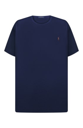 Мужская хлопковая футболка POLO RALPH LAUREN темно-синего цвета по цене 8705 руб., арт. 711746817/PRL BS | Фото 1 Мужская хлопковая футболка POLO RALPH LAUREN темно-синего цвета, арт. 711746817/PRL BS | Фото 1 (Материал внешний: Хлопок; Big sizes: Big Sizes; Стили: Кэжуэл; Рукава: Короткие; Принт: Без принта; Длина (для топов): Удлиненные)