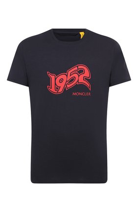 Мужская хлопковая футболка 2 moncler 1952 MONCLER GENIUS темно-синего цвета по цене 22900 руб., арт. G1-092-8C731-10-829FB | Фото 1 Мужская хлопковая футболка 2 moncler 1952 MONCLER GENIUS темно-синего цвета, арт. G1-092-8C731-10-829FB | Фото 1 (Длина (для топов): Стандартные; Принт: С принтом; Материал внешний: Хлопок; Рукава: Короткие; Стили: Гранж)