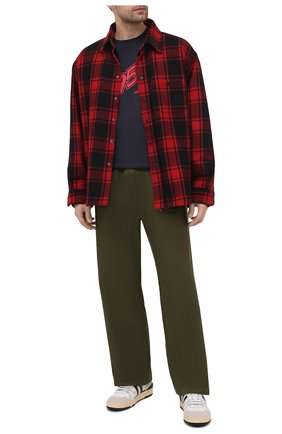 Мужская хлопковая футболка 2 moncler 1952 MONCLER GENIUS темно-синего цвета по цене 22900 руб., арт. G1-092-8C731-10-829FB | Фото 2 Мужская хлопковая футболка 2 moncler 1952 MONCLER GENIUS темно-синего цвета, арт. G1-092-8C731-10-829FB | Фото 2 (Длина (для топов): Стандартные; Принт: С принтом; Материал внешний: Хлопок; Рукава: Короткие; Стили: Гранж)