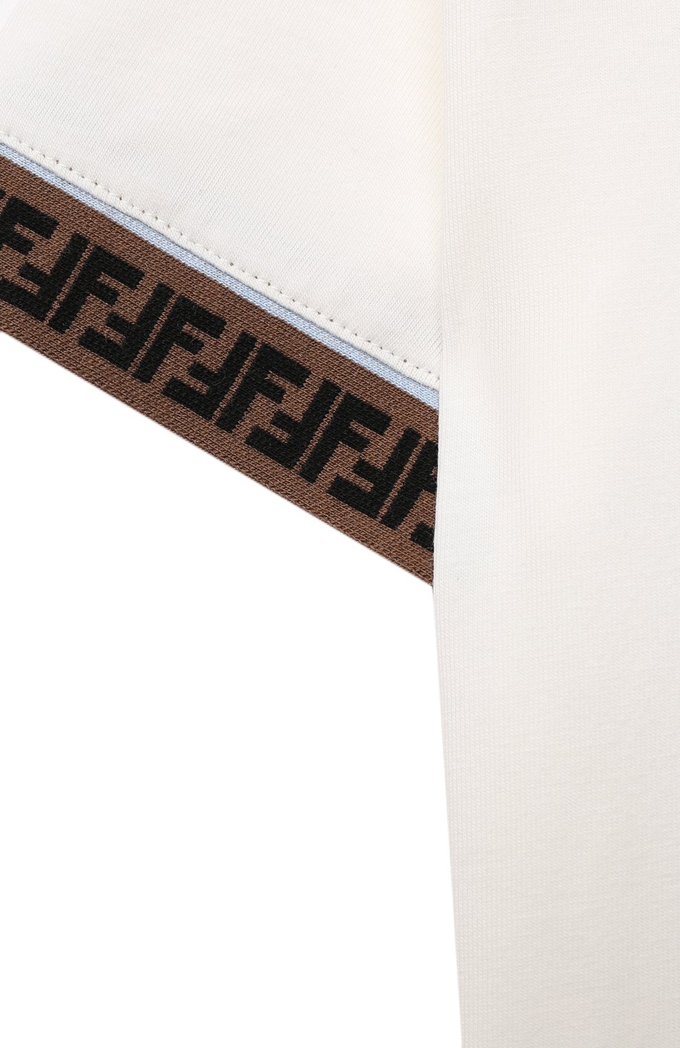 Детский хлопковая футболка FENDI белого цвета по цене 14350 руб., арт. BMI216/ST8/12M-24M | Фото 3 Детский хлопковая футболка FENDI белого цвета, арт. BMI216/ST8/12M-24M | Фото 3