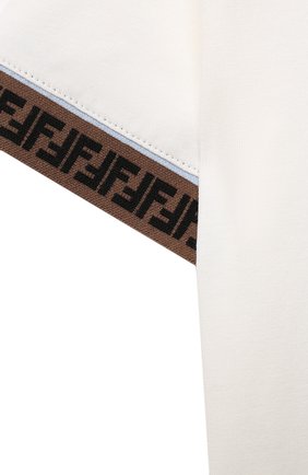 Детский хлопковая футболка FENDI белого цвета по цене 14350 руб., арт. BMI216/ST8/12M-24M | Фото 3 Детский хлопковая футболка FENDI белого цвета, арт. BMI216/ST8/12M-24M | Фото 3