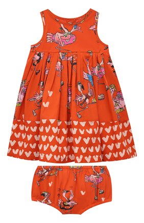Женский комплект из платья и шорт STELLA MCCARTNEY кораллового цвета по цене 5995 руб., арт. 602544/SQK84 | Фото 1 Женский комплект из платья и шорт STELLA MCCARTNEY кораллового цвета, арт. 602544/SQK84 | Фото 1