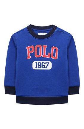 Детский комплект из свитшота и брюк POLO RALPH LAUREN синего цвета по цене 9315 руб., арт. 320836008 | Фото 2 Детский комплект из свитшота и брюк POLO RALPH LAUREN синего цвета, арт. 320836008 | Фото 2