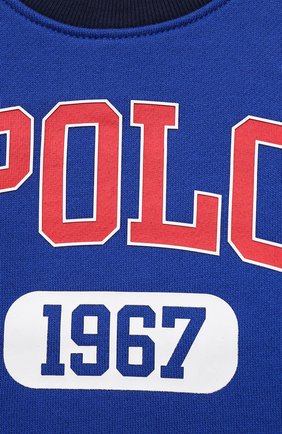 Детский комплект из свитшота и брюк POLO RALPH LAUREN синего цвета по цене 9315 руб., арт. 320836008 | Фото 6 Детский комплект из свитшота и брюк POLO RALPH LAUREN синего цвета, арт. 320836008 | Фото 6