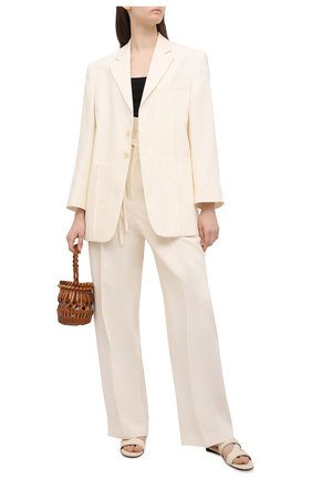 Женский льняной жакет JACQUEMUS бежевого цвета по цене 73800 руб., арт. 211JA04/101110 | Фото 2 Женский льняной жакет JACQUEMUS бежевого цвета, арт. 211JA04/101110 | Фото 2