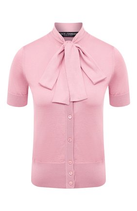 Женский шелковый кардиган DOLCE & GABBANA розового цвета по цене 78500 руб., арт. FX845T/JASMX | Фото 1 Женский шелковый кардиган DOLCE & GABBANA розового цвета, арт. FX845T/JASMX | Фото 1