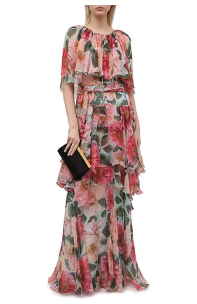 Женское шелковое платье DOLCE & GABBANA голубого цвета по цене 499500 руб., арт. F6I0QT/IS1E4 | Фото 2 Женское шелковое платье DOLCE & GABBANA голубого цвета, арт. F6I0QT/IS1E4 | Фото 2