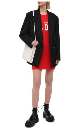 Женское хлопковое платье DSQUARED2 красного цвета по цене 22950 руб., арт. S80CT0006/S23009 | Фото 2 Женское хлопковое платье DSQUARED2 красного цвета, арт. S80CT0006/S23009 | Фото 2