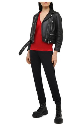 Женская хлопковая футболка DSQUARED2 красного цвета по цене 19800 руб., арт. S75GD0157/S23848 | Фото 2 Женская хлопковая футболка DSQUARED2 красного цвета, арт. S75GD0157/S23848 | Фото 2