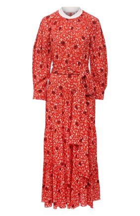 Женское платье из вискозы CHLOÉ красного цвета по цене 198500 руб., арт. CHC21SR002331 | Фото 1 Женское платье из вискозы CHLOÉ красного цвета, арт. CHC21SR002331 | Фото 1