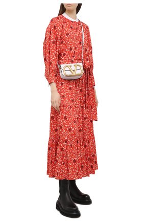 Женское платье из вискозы CHLOÉ красного цвета по цене 198500 руб., арт. CHC21SR002331 | Фото 2 Женское платье из вискозы CHLOÉ красного цвета, арт. CHC21SR002331 | Фото 2