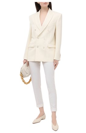 Женские шерстяные брюки TOM FORD белого цвета по цене 117500 руб., арт. PAW083-FAX733 | Фото 2 Женские шерстяные брюки TOM FORD белого цвета, арт. PAW083-FAX733 | Фото 2