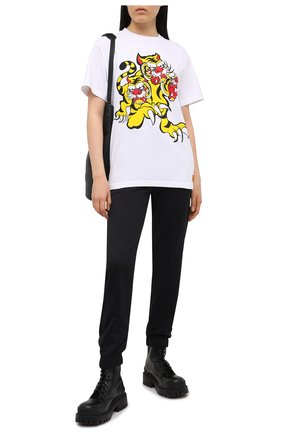 Женская хлопковая футболка KENZO белого цвета по цене 14750 руб., арт. FB52TS6414SJ | Фото 2 Женская хлопковая футболка KENZO белого цвета, арт. FB52TS6414SJ | Фото 2
