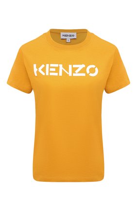 Женская хлопковая футболка KENZO желтого цвета по цене 10600 руб., арт. FA62TS8414SJ | Фото 1 Женская хлопковая футболка KENZO желтого цвета, арт. FA62TS8414SJ | Фото 1