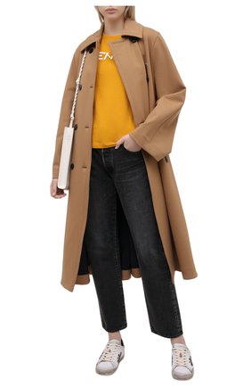 Женская хлопковая футболка KENZO желтого цвета по цене 10600 руб., арт. FA62TS8414SJ | Фото 2 Женская хлопковая футболка KENZO желтого цвета, арт. FA62TS8414SJ | Фото 2