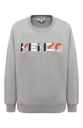 Женский хлопковый свитшот KENZO серого цвета по цене 24500 руб., арт. FA62SW8204M0 | Фото 1 Женский хлопковый свитшот KENZO серого цвета, арт. FA62SW8204M0 | Фото 1
