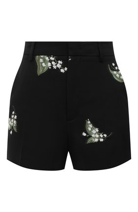 Женские шорты из хлопка и шерсти REDVALENTINO черного цвета по цене 35250 руб., арт. VR3RFD30/5M4 | Фото 1 Женские шорты из хлопка и шерсти REDVALENTINO черного цвета, арт. VR3RFD30/5M4 | Фото 1