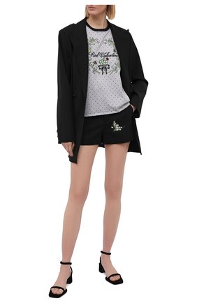 Женская хлопковая футболка REDVALENTINO белого цвета по цене 30850 руб., арт. VR3MG08X/5PR | Фото 2 Женская хлопковая футболка REDVALENTINO белого цвета, арт. VR3MG08X/5PR | Фото 2