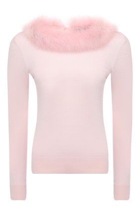 Женский шелковый пуловер DOLCE & GABBANA розового цвета по цене 105000 руб., арт. FX196Z/JASNA | Фото 1 Женский шелковый пуловер DOLCE & GABBANA розового цвета, арт. FX196Z/JASNA | Фото 1