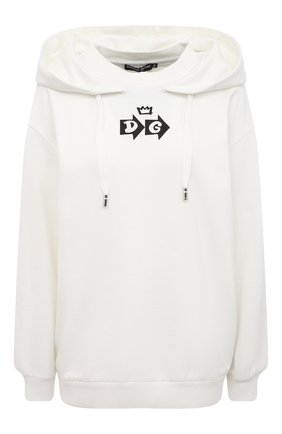 Женский хлопковое худи DOLCE & GABBANA белого цвета по цене 51950 руб., арт. F9F07Z/FI75B | Фото 1 Женский хлопковое худи DOLCE & GABBANA белого цвета, арт. F9F07Z/FI75B | Фото 1