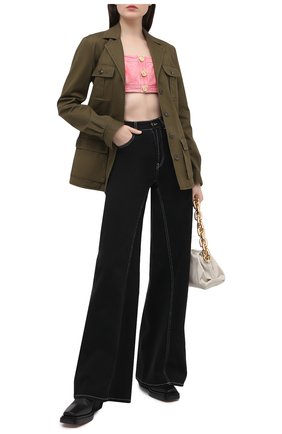Женский джинсовый топ BALMAIN розового цвета по цене 73750 руб., арт. VF10022/D090 | Фото 2 Женский джинсовый топ BALMAIN розового цвета, арт. VF10022/D090 | Фото 2