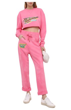 Женские хлопковые брюки BALMAIN розового цвета по цене 108500 руб., арт. VF15364/J096 | Фото 2 Женские хлопковые брюки BALMAIN розового цвета, арт. VF15364/J096 | Фото 2 (Силуэт Ж (брюки и джинсы): Прямые; Женское Кросс-КТ: Брюки-одежда; Длина (брюки, джинсы): Стандартные; Стили: Спорт-шик; Материал внешний: Хлопок; Региональные ограничения белый список (Axapta Mercury): RU)