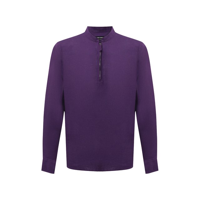 Льняная рубашка Giorgio Armani Фиолетовый 1SGCCZ50/TZ256 5538281