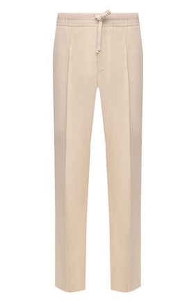 Мужские брюки из вискозы TOM FORD кремвого цвета, арт. 979R03/739D42 | Фото 1 (Случай: Повседневный; Стили: Кэжуэл; Материал внешний: Вискоза; Длина (брюки, джинсы): Стандартные)