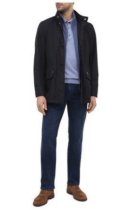 Мужская куртка barber-gf MOORER темно-синего цвета, арт. BARBER-GF/M0UGI100008-TEPA012 | Фото 2 (Материал подклада: Синтетический материал; Стили: Кэжуэл; Кросс-КТ: Ветровка, Куртка; Материал внешний: Синтетический материал; Рукава: Длинные; Длина (верхняя одежда): До середины бедра)