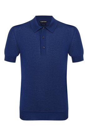 Мужское поло из кашемира и шелка TOM FORD синего цвета по цене 105500 руб., арт. BWH99/TFKC32 | Фото 1 Мужское поло из кашемира и шелка TOM FORD синего цвета, арт. BWH99/TFKC32 | Фото 1