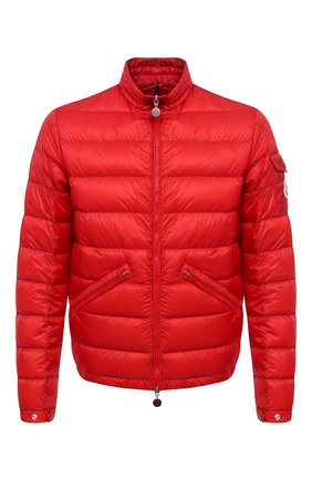 Мужская пуховая куртка agay MONCLER красного цвета, арт. G1-091-1A110-00-53279 | Фото 1 (Рукава: Длинные; Материал подклада: Синтетический материал; Стили: Кэжуэл; Материал внешний: Синтетический материал; Кросс-КТ: Куртка; Длина (верхняя одежда): Короткие; Материал утеплителя: Пух и перо; Мужское Кросс-КТ: Куртка-верхняя одежда)