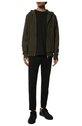 Мужской хлопковая толстовка BALMAIN хаки цвета по цене 87750 руб., арт. VH1JR010/B025 | Фото 2 Мужской хлопковая толстовка BALMAIN хаки цвета, арт. VH1JR010/B025 | Фото 2 (Материал внешний: Хлопок; Мужское Кросс-КТ: Толстовка-одежда; Длина (для топов): Стандартные; Рукава: Длинные; Стили: Кэжуэл)