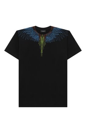 Детская хлопковая футболка MARCELO BURLON KIDS OF MILAN черного цвета по цене 11050 руб., арт. 21E/B/MB/1107/0010/8-14Y | Фото 1 Детская хлопковая футболка MARCELO BURLON KIDS OF MILAN черного цвета, арт. 21E/B/MB/1107/0010/8-14Y | Фото 1