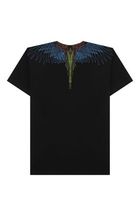 Детская хлопковая футболка MARCELO BURLON KIDS OF MILAN черного цвета по цене 11050 руб., арт. 21E/B/MB/1107/0010/8-14Y | Фото 2 Детская хлопковая футболка MARCELO BURLON KIDS OF MILAN черного цвета, арт. 21E/B/MB/1107/0010/8-14Y | Фото 2