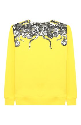 Детский хлопковый свитшот MARCELO BURLON KIDS OF MILAN желтого цвета по цене 15550 руб., арт. 21E/B/MB/2010/0020/8-14Y | Фото 2 Детский хлопковый свитшот MARCELO BURLON KIDS OF MILAN желтого цвета, арт. 21E/B/MB/2010/0020/8-14Y | Фото 2